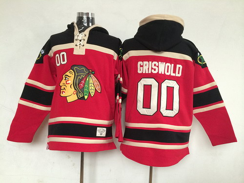 Old Time Hockey Chicago Blackhawks #00 Clark Griswold Red Hoodie Old Time Hockey Chicago Blackhawks #00 Clark Griswold Red Hoodie