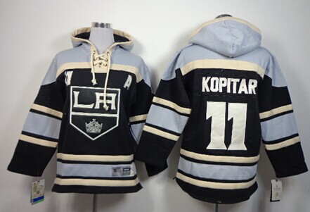 Old Time Hockey Los Angeles Kings #11 Anze Kopitar Black Kids Hoodie Old Time Hockey Los Angeles Kings #11 Anze Kopitar Black Kids Hoodie