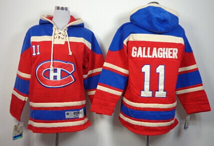 Old Time Hockey Montreal Canadiens #11 Brendan Gallagher Red Kids Hoodie Old Time Hockey Montreal Canadiens #11 Brendan Gallagher Red Kids Hoodie