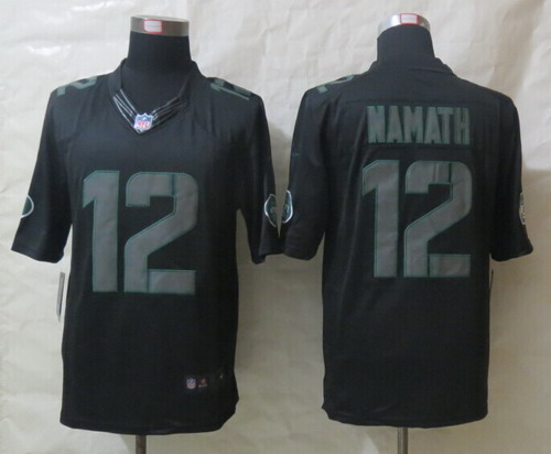 Nike New York Jets #12 Joe Namath Black Impact Limited Jersey Nike New York Jets #12 Joe Namath Black Impact Limited Jersey