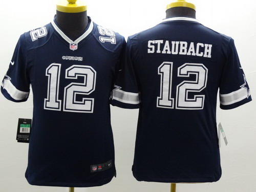 Nike Dallas Cowboys #12 Roger Staubach Blue Limited Kids Jersey Nike Dallas Cowboys #12 Roger Staubach Blue Limited Kids Jersey