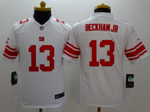 Nike New York Giants #13 Odell Beckham Jr White Limited Kids Jersey Nike New York Giants #13 Odell Beckham Jr White Limited Kids Jersey