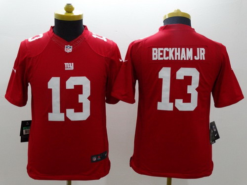 Nike New York Giants #13 Odell Beckham Jr Red Limited Kids Jersey Nike New York Giants #13 Odell Beckham Jr Red Limited Kids Jersey