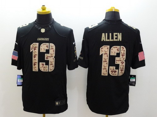 Nike San Diego Chargers #13 Keenan Allen Salute to Service Black Limited Jersey Nike San Diego Chargers #13 Keenan Allen Salute to Service Black Limited Jersey