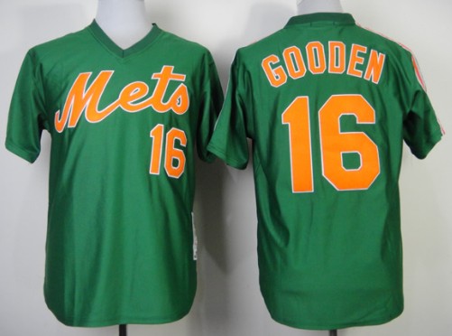 New York Mets #16 Dwight Gooden 1985 Green Throwback Jersey New York Mets #16 Dwight Gooden 1985 Green Throwback Jersey