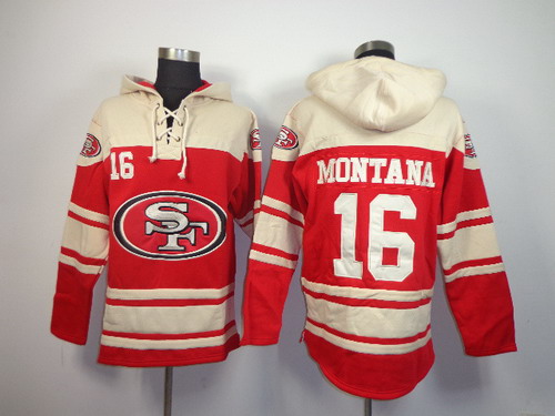 San Francisco 49ers #16 Joe Montana 2014 Red Hoodie San Francisco 49ers #16 Joe Montana 2014 Red Hoodie