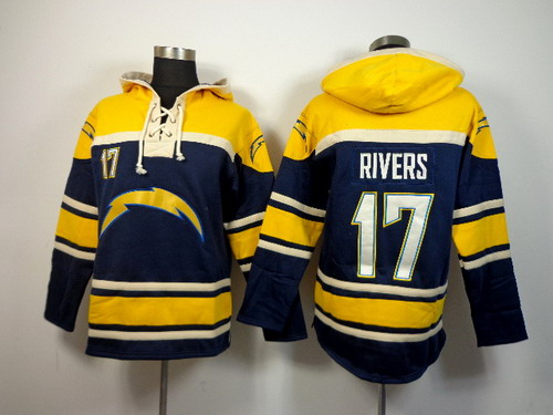 San Diego Chargers #17 Philip Rivers 2014 Navy Blue Hoodie San Diego Chargers #17 Philip Rivers 2014 Navy Blue Hoodie