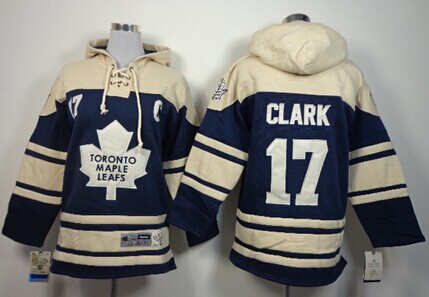 Old Time Hockey Toronto Maple Leafs #17 Wendel Clark Navy Blue Kids Hoodie Old Time Hockey Toronto Maple Leafs #17 Wendel Clark Navy Blue Kids Hoodie