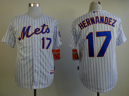 New York Mets #17 Keith Hernandez White Pinstripe Cool Base Jersey New York Mets #17 Keith Hernandez White Pinstripe Cool Base Jersey