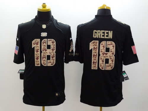 Nike Cincinnati Bengals #18 A.J. Green Salute to Service Black Limited Jersey Nike Cincinnati Bengals #18 A.J. Green Salute to Service Black Limited Jersey