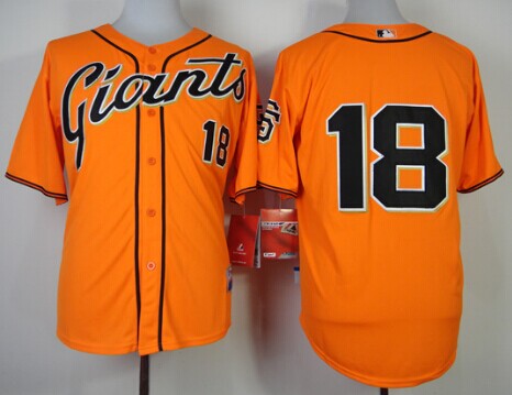 San Francisco Giants #18 Matt Cain Orange Jersey San Francisco Giants #18 Matt Cain Orange Jersey