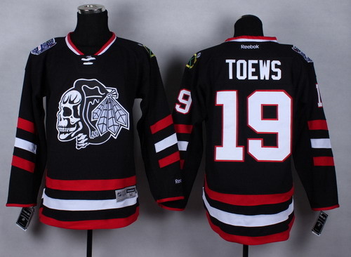 Chicago Blackhawks #19 Jonathan Toews 2014 Stadium Series Black With Black Skulls Jersey Chicago Blackhawks #19 Jonathan Toews 2014 Stadium Series Black With Black Skulls Jersey