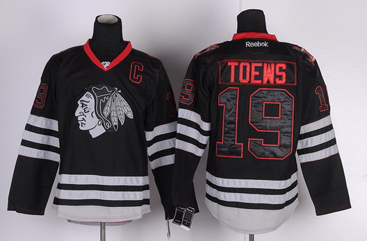 Chicago Blackhawks #19 Jonathan Toews Black Ice Jersey Chicago Blackhawks #19 Jonathan Toews Black Ice Jersey