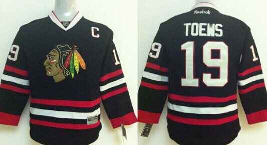 Chicago Blackhawks #19 Janathan Toews Black Kids Jersey Chicago Blackhawks #19 Janathan Toews Black Kids Jersey