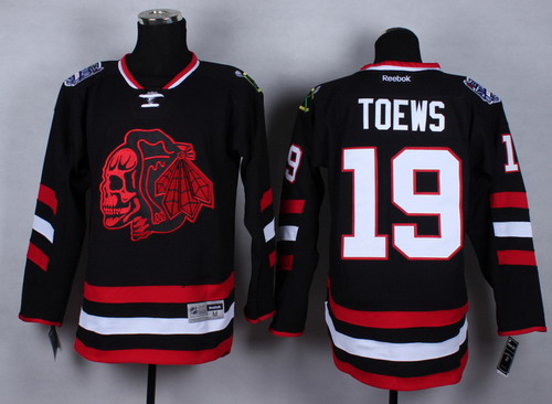 Chicago Blackhawks #19 Jonathan Toews 2014 Stadium Series Black With Red Skulls Jersey Chicago Blackhawks #19 Jonathan Toews 2014 Stadium Series Black With Red Skulls Jersey