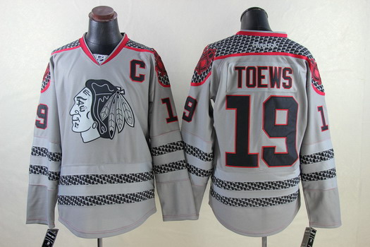 Chicago Blackhawks #19 Jonathan Toews Charcoal Gray Jersey Chicago Blackhawks #19 Jonathan Toews Charcoal Gray Jersey