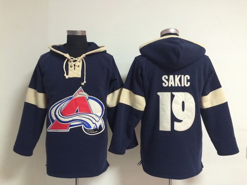 2014 Old Time Hockey Colorado Avalanche #19 Joe Sakic Navy Blue Hoodie 2014 Old Time Hockey Colorado Avalanche #19 Joe Sakic Navy Blue Hoodie