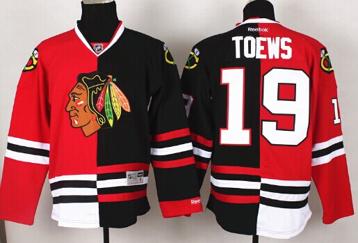 Chicago Blackhawks #19 Jonathan Toews Red/Black Two Tone Jersey Chicago Blackhawks #19 Jonathan Toews Red/Black Two Tone Jersey