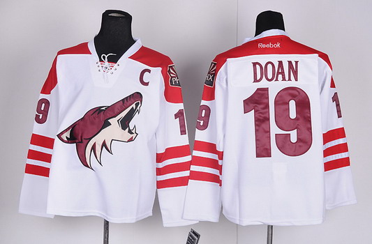 Men's Arizona Coyotes #19 Shane Doan White Jersey Men's Arizona Coyotes #19 Shane Doan White Jersey