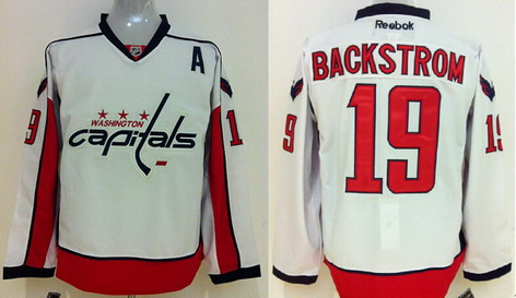 Washington Capitals #19 Nicklas Backstrom White Jersey Washington Capitals #19 Nicklas Backstrom White Jersey