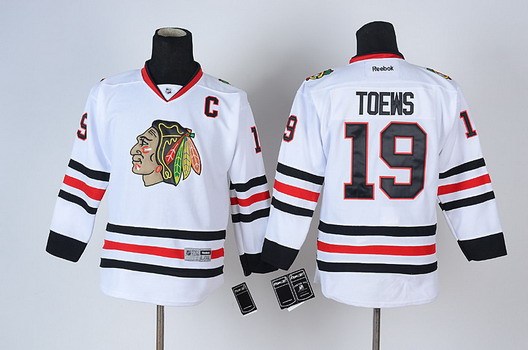 Chicago Blackhawks #19 Janathan Toews White Kids Jersey Chicago Blackhawks #19 Janathan Toews White Kids Jersey
