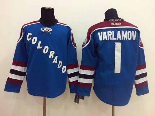 Colorado Avalanche #1 Semyon Varlamov Blue Third Jersey Colorado Avalanche #1 Semyon Varlamov Blue Third Jersey
