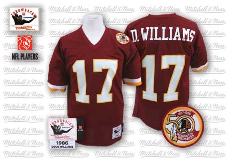 Washington Redskins #17 Doug Williams Red Throwback Jersey Washington Redskins #17 Doug Williams Red Throwback Jersey