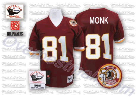 Washington Redskins #81 Art Monk Red Throwback Jersey Washington Redskins #81 Art Monk Red Throwback Jersey