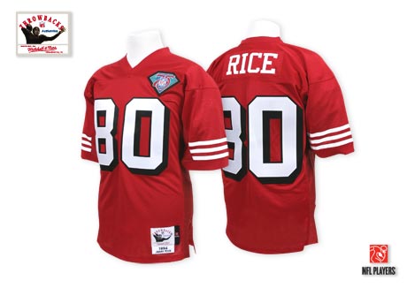 San Francisco 49ers #80 Jerry Rice Red 75TH Throwback Jersey San Francisco 49ers #80 Jerry Rice Red 75TH Throwback Jersey