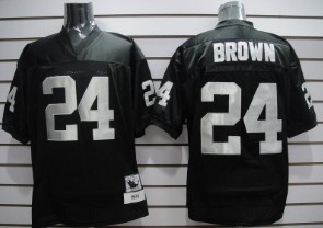 Oakland Raiders #24 Brown Black Throwback Jersey Oakland Raiders #24 Brown Black Throwback Jersey