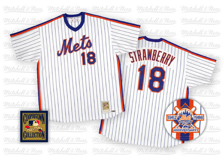 New York Mets #18 Darryl Strawberry 1986 White Throwback Jersey New York Mets #18 Darryl Strawberry 1986 White Throwback Jersey