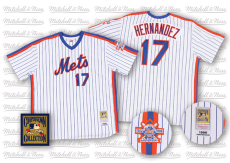 New York Mets #17 Keith Hernandez 1986 White Throwback Jersey New York Mets #17 Keith Hernandez 1986 White Throwback Jersey