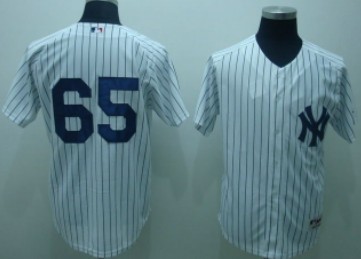 New York Yankees #65 HUGHES White Jersey New York Yankees #65 HUGHES White Jersey