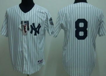 New York Yankees #8 Berra White Jersey New York Yankees #8 Berra White Jersey