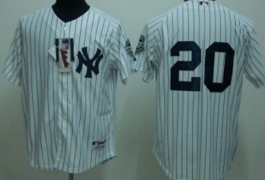 New York Yankees #20 Posada White Jersey New York Yankees #20 Posada White Jersey