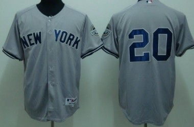 New York Yankees #20 Posada Gray Jersey New York Yankees #20 Posada Gray Jersey