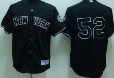 New York Yankees #52 Sabathia Black Jersey New York Yankees #52 Sabathia Black Jersey