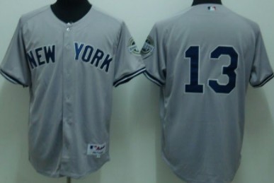 New York Yankees #13 Rodriguez Gray Jersey New York Yankees #13 Rodriguez Gray Jersey