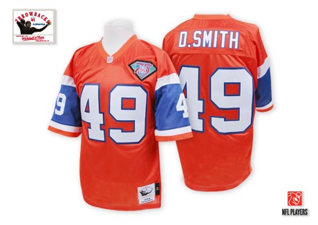Denver Broncos #49 Dennis Smith Orange 75TH Throwback Jersey Denver Broncos #49 Dennis Smith Orange 75TH Throwback Jersey