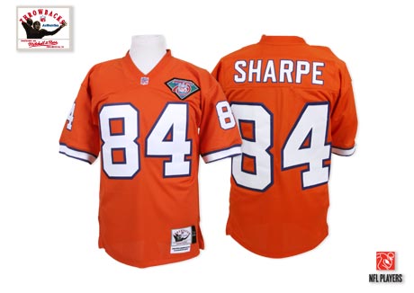Denver Broncos #84 Shannon Sharpe Orange 75TH Throwback Jersey Denver Broncos #84 Shannon Sharpe Orange 75TH Throwback Jersey