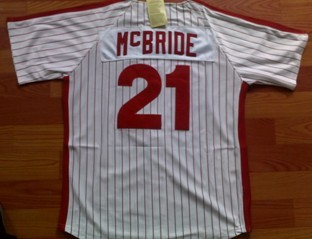 Philadelphia Phillies #21 Mcbride White With Pinstripe Throwack Jersey Philadelphia Phillies #21 Mcbride White With Pinstripe Throwack Jersey