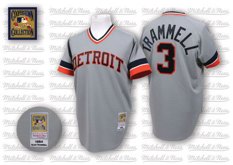 Detroit Tigers #3 Allan Trammell 1984 Gray Throwback Jersey Detroit Tigers #3 Allan Trammell 1984 Gray Throwback Jersey