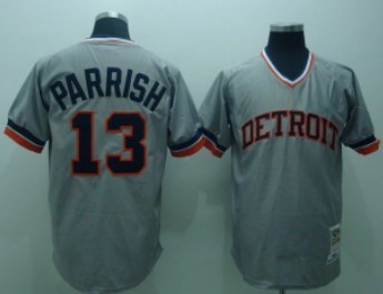 Detroit Tigers #13 Lance Parrish 1984 Gray Throwback Jersey Detroit Tigers #13 Lance Parrish 1984 Gray Throwback Jersey
