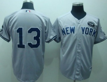 New York Yankees #13 Rodriguez Gray GMS The Boss Patch Jersey New York Yankees #13 Rodriguez Gray GMS The Boss Patch Jersey
