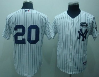 New York Yankees #20 Posada White GMS The Boss Patch Jersey New York Yankees #20 Posada White GMS The Boss Patch Jersey