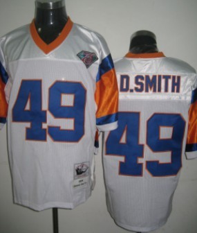Denver Broncos #49 Dennis Smith White 75TH Throwback Jersey Denver Broncos #49 Dennis Smith White 75TH Throwback Jersey