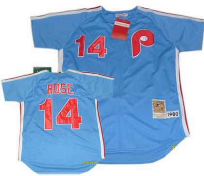Philadelphia Phillies #14 Rose Blue Throwback Jersey Philadelphia Phillies #14 Rose Blue Throwback Jersey