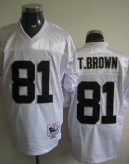 Oakland Raiders #81 Tim Brown White Throwback Jersey Oakland Raiders #81 Tim Brown White Throwback Jersey