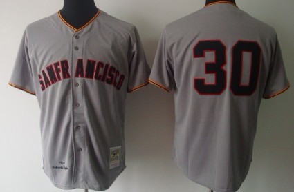 San Francisco Giants #30 Orlando Cepeda 1962 Gray Wool Throwback Jersey San Francisco Giants #30 Orlando Cepeda 1962 Gray Wool Throwback Jersey