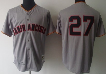 San Francisco Giants #27 Juan Marichal 1962 Gray Wool Throwback Jersey San Francisco Giants #27 Juan Marichal 1962 Gray Wool Throwback Jersey